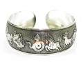 Chinese 12 Zodiac Animals Cuff Bracelet