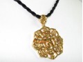 8 Auspicious Objects with Om Pendant (Golden)