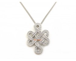 925 Silver Mystic Knot Pendant with Swarovski Crystals