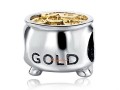 925 Silver Wealth Gold Pot Bead Charm