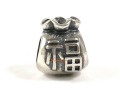 925 Sterling Silver Money Bag with Fuk Charm Bead