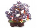 Amethyst Crystal Bonsai Tree with 9 Coins