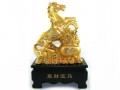 Auspicious Golden Horse with Wealth Pot (L)