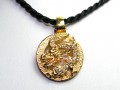 Golden Bejeweled Dragon for Success Pendant