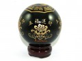 Five Blessings Good Fortune Obsidian Crystal Ball