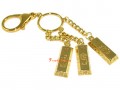 Feng Shui Golden Fuk Luk Sau Keychain