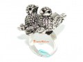 Bejeweled Mandarin Ducks Feng Shui Ring for Love Luck