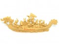 12 Chinese Horoscope Animals on Boat (Wood color)