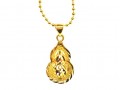22k Gold Plated Wu Lou Pendant for Good Health