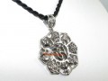 8 Auspicious Objects with Om Pendant (Silver)