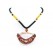 Tibetan 9 Eye Dzi Horn Pendant Necklace