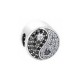 925 Silver Feng Shui Yin and Yang Symbol Beads Charm with Zircon Diamonds