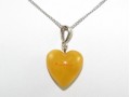 Amber Heart Shape Pendant