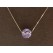 Amethyst Cloud Ball Pendant with 925 Rose Gold Necklace