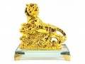 Auspicious Golden Good Fortune Tiger with Gold Ingots