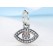 Authentic 925 Sterling Silver Bejeweled Evil Eye Bead Charm