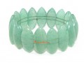 Green Aventurine Quartz Leaf-Shape Crystal Bracelet