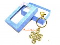 Bejeweled Mystic Knot Lucky Charm Keychain (clear)