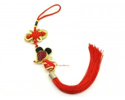 Bejeweled Prosperity Rat Hanging (RED/PINK)