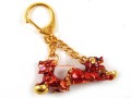 Bejeweled Red Tzi Chi Kau Keychain