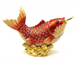Bejeweled Wish-Fulfilling Carp for Career Luck