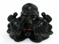 Black Cheeky Laughing Buddha with Thumbs Up
