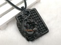 Black Obsidian Pi Xiu with Abacus Pendant