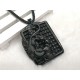 Black Obsidian Pi Xiu with Abacus Pendant