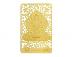 Bodhisattva for Dog & Boar (Amitabha) Printed on a Card in Gold