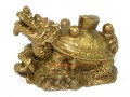 Brass Dragon Tortoise with Ingot and Pearls