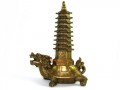 Brass Feng Shui Pagoda on Tortoise