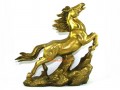Brass Galloping Feng Shui Horse for Success