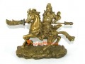 Brass Majestic Kwan Kung on Horse (S)