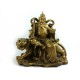 Brass Military Wealth God Sitting on Tiger (M)