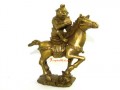 Brass Monkey on Horse with Stamp (L)