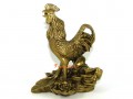 Brass Rooster with Treasure and Peonies