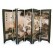 Chinese Tabletop Folding Screens - Cranes and Peonies