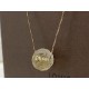 Citrine Cloud Ball Pendant with 925 Rose Gold Necklace