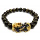 Color-changing Pi Xiu with Om Mani Obsidian Bracelet