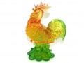 Colorful Feng Shui Rooster on Treasure