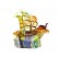 Colorful Liuli Glass Wealth Ship with Tortoise and Carp