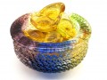Colorful Liuli Wealth Pot With Gold Ingots
