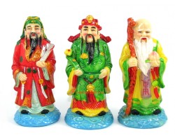 Colorful Fu Lu Shou - Three Star Deities