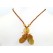 Double Yellow Jasper Piyao Pendant Adjustable Necklace