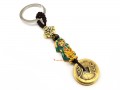 Enameled Piyao with 5 Coins Keychain
