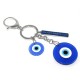 Evil Eye with Om Mani Padme Hum Keychain