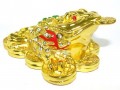 Exquisite Bejeweled Golden Money Frog for Wealth Luck
