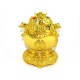 Exquisite Golden Wealth Pot with Overflowing Treasure