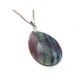 Violet and Green Fluorite Crystal Pendant