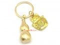 Fortune Cat with Wulou Amulet Keyring